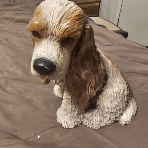 Charming Dog Figurine - Brown and White